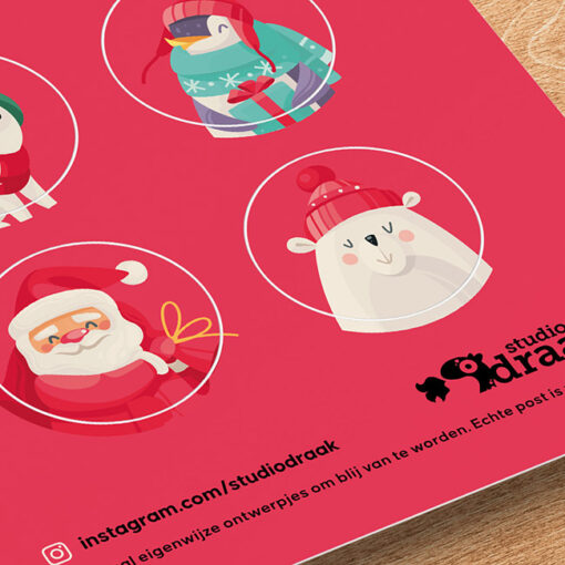 Stickervel 'Knusse Kerst'